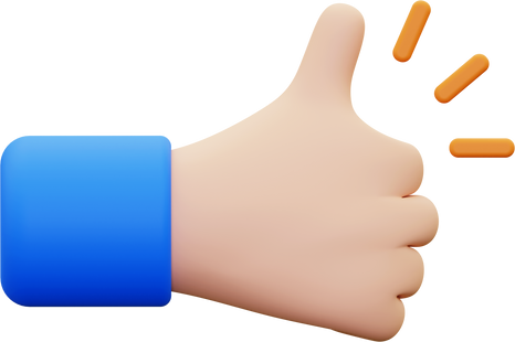 3d thumbs up icon